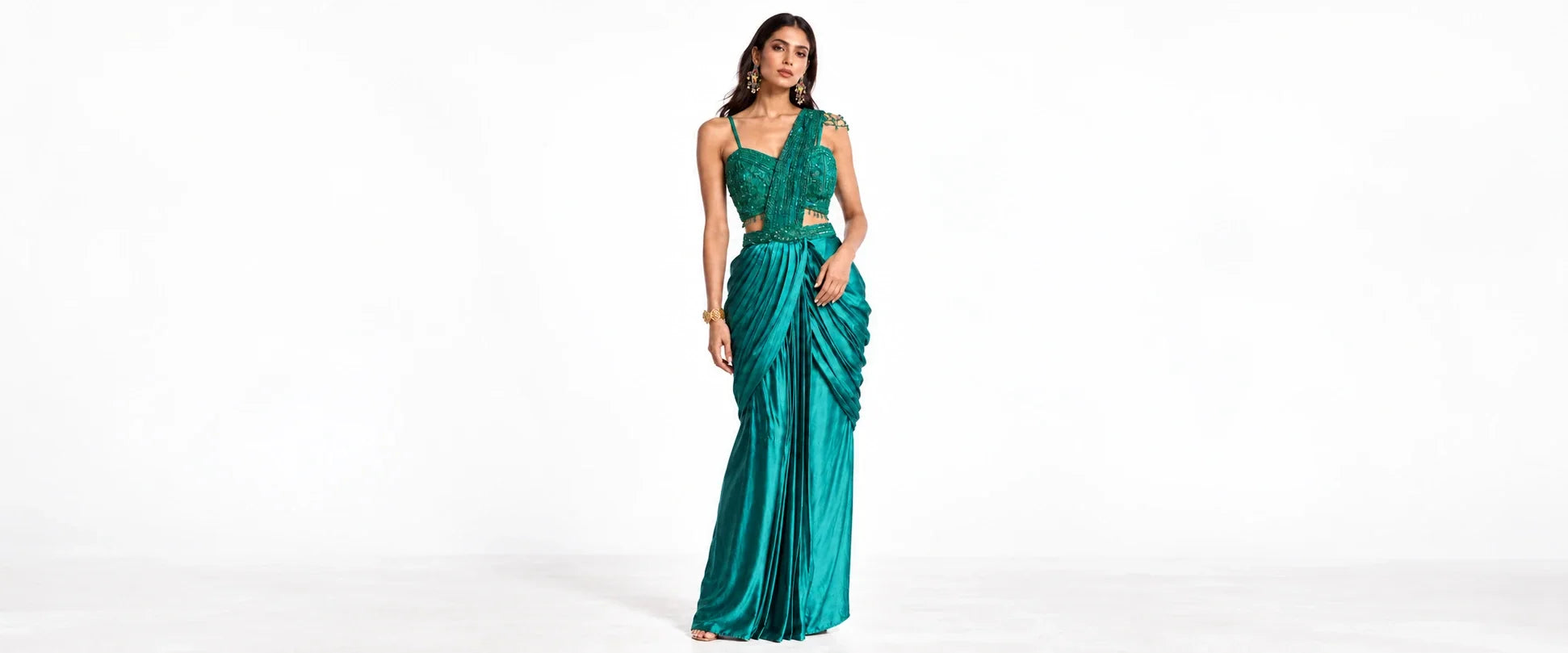 Pre-Draped Saree for Bridesmaids: Modern Styles for Indian Weddings