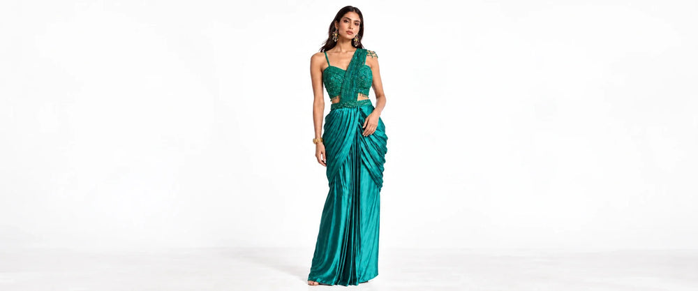 Pre-Draped Saree for Bridesmaids: Modern Styles for Indian Weddings
