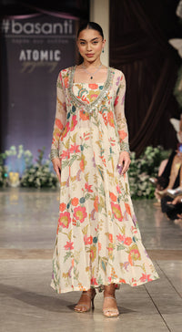 The Bloom Ivory Anarkali Set