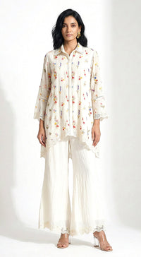 Ivory Chanderi Co-ord Set