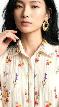 Ivory Chanderi Co-ord Set