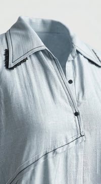Aqua Drift Asymmetrical Shirt
