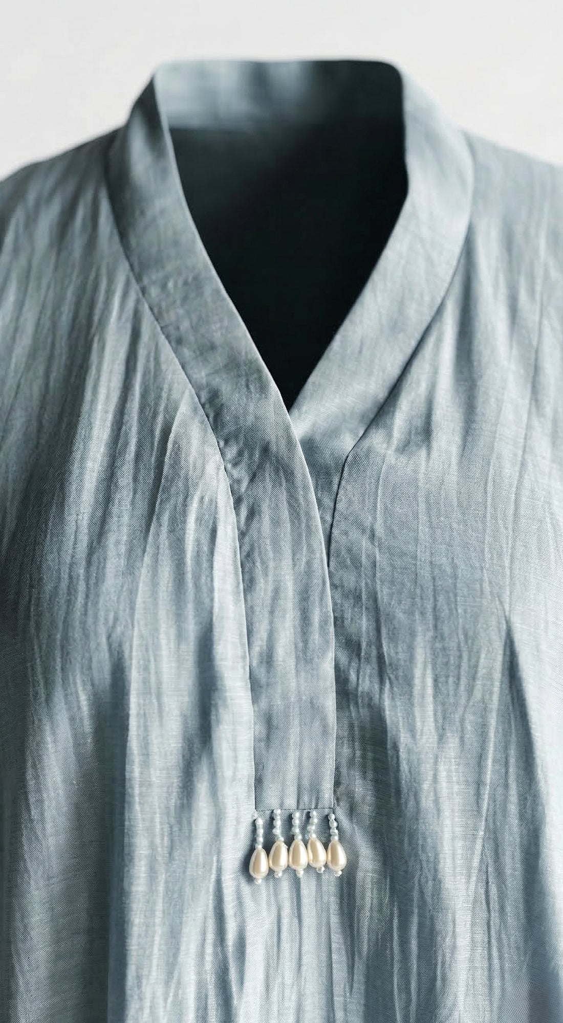 Blue Mul Chanderi Tunic