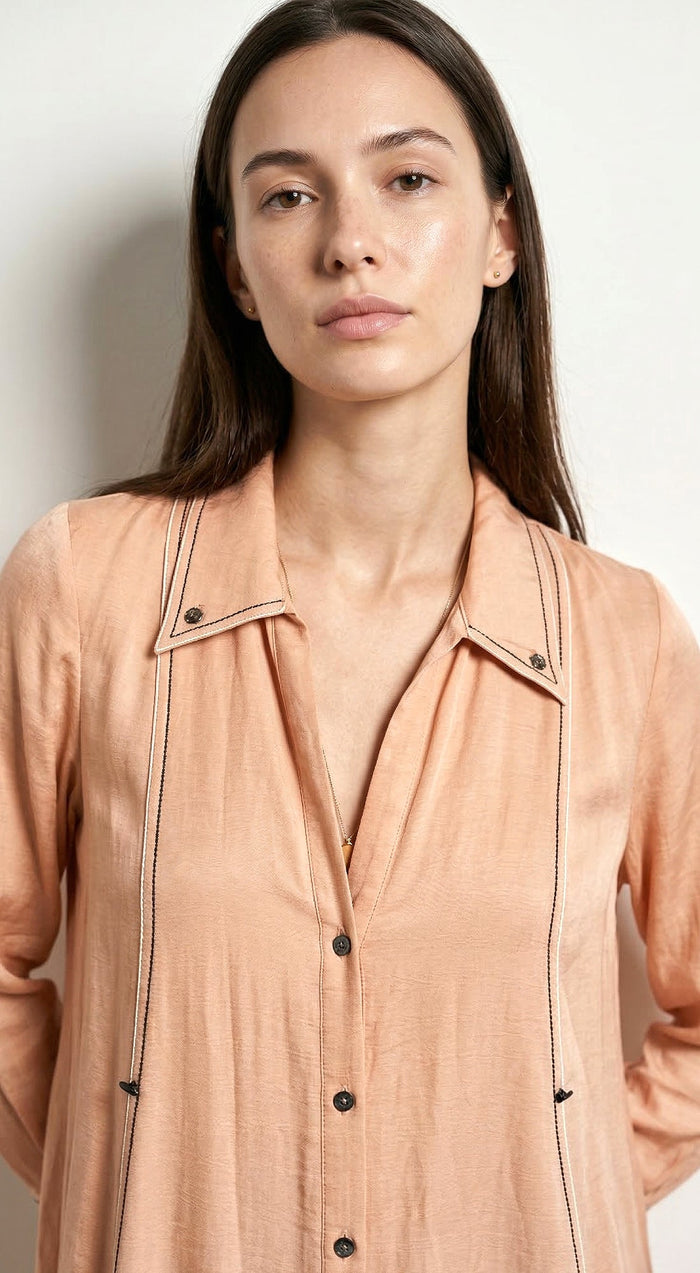 Pink Cotton Silk Dress