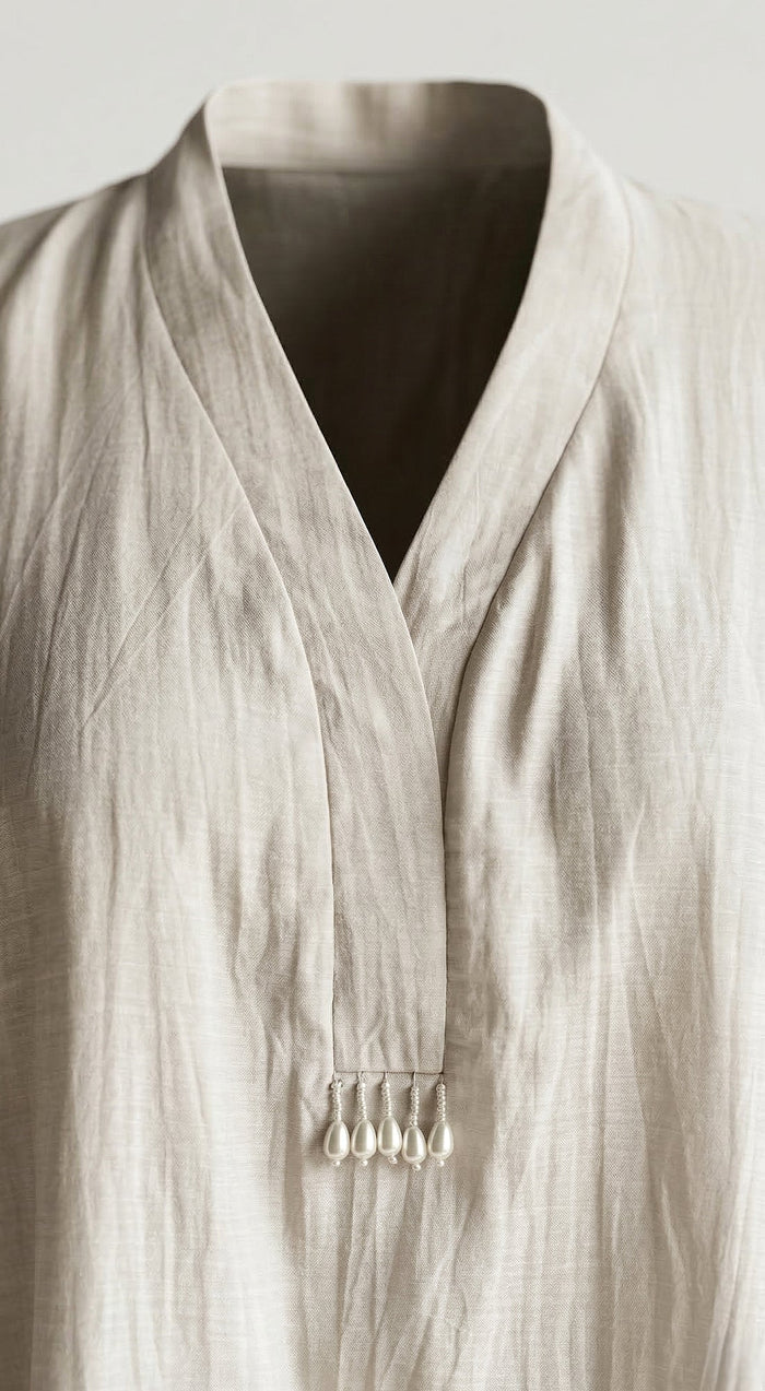 Ivory Mul Chanderi Tunic