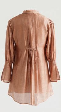Pink Cotton Silk Shirt