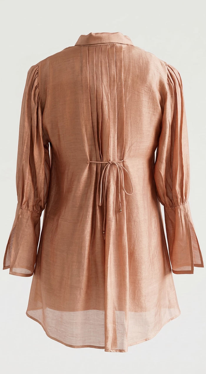 Pink Cotton Silk Shirt