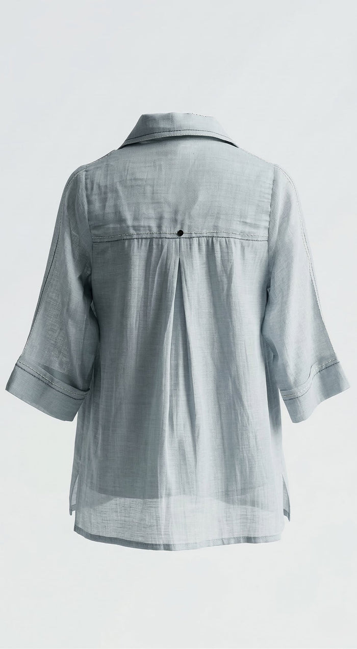 Aqua Drift Asymmetrical Shirt