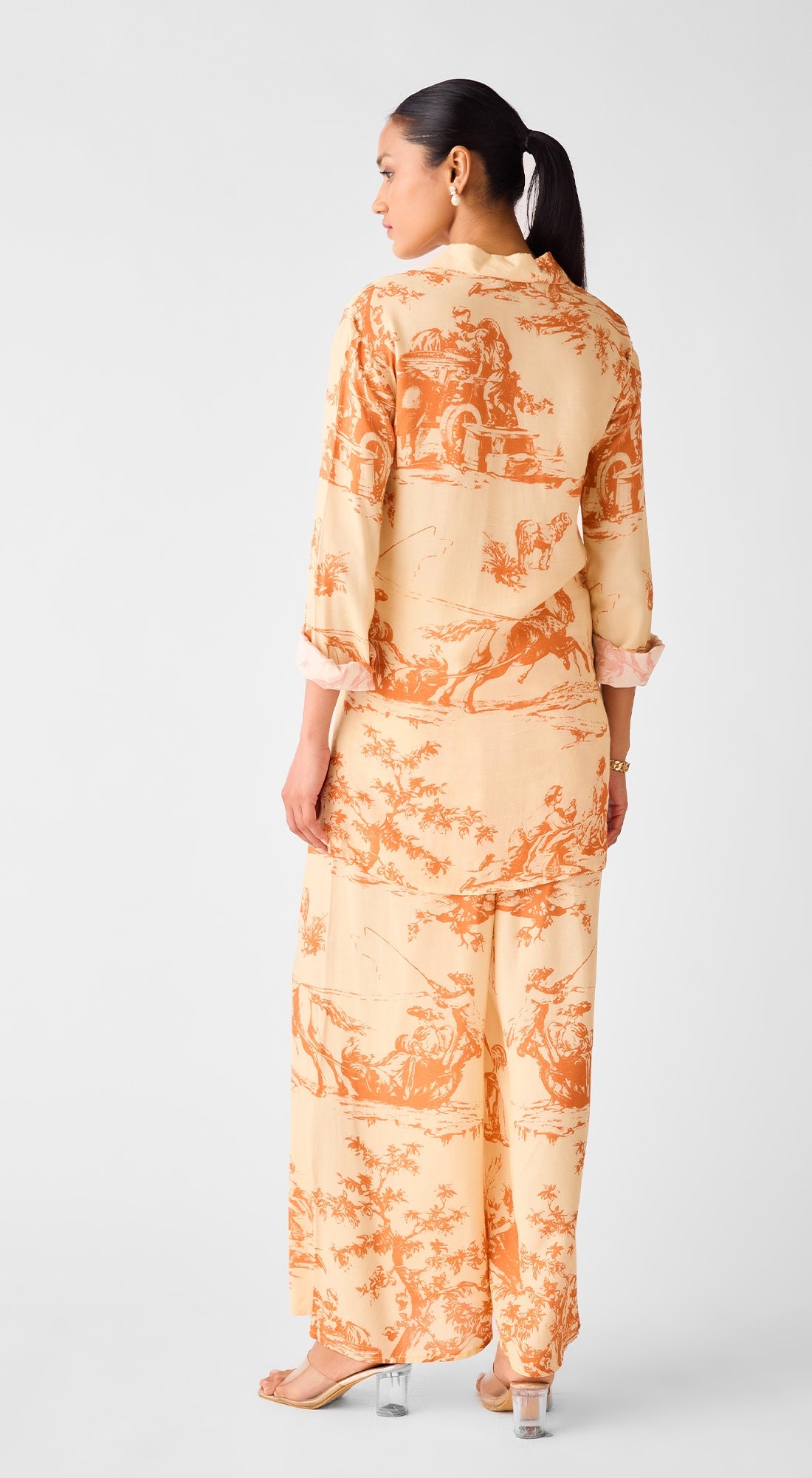 Peach Cotton Linen Co-ord Set