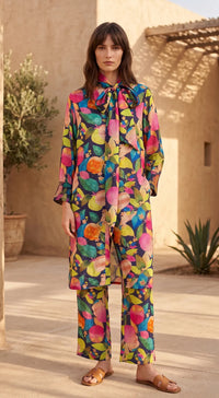 BLUE ABSTRACT CO-ORD SET 1