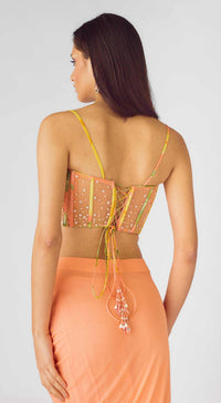 The Soft Peach Blooms Cape Set