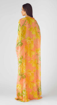 The Soft Peach Blooms Cape Set