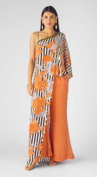 The Tangerine Blooms Cape Set