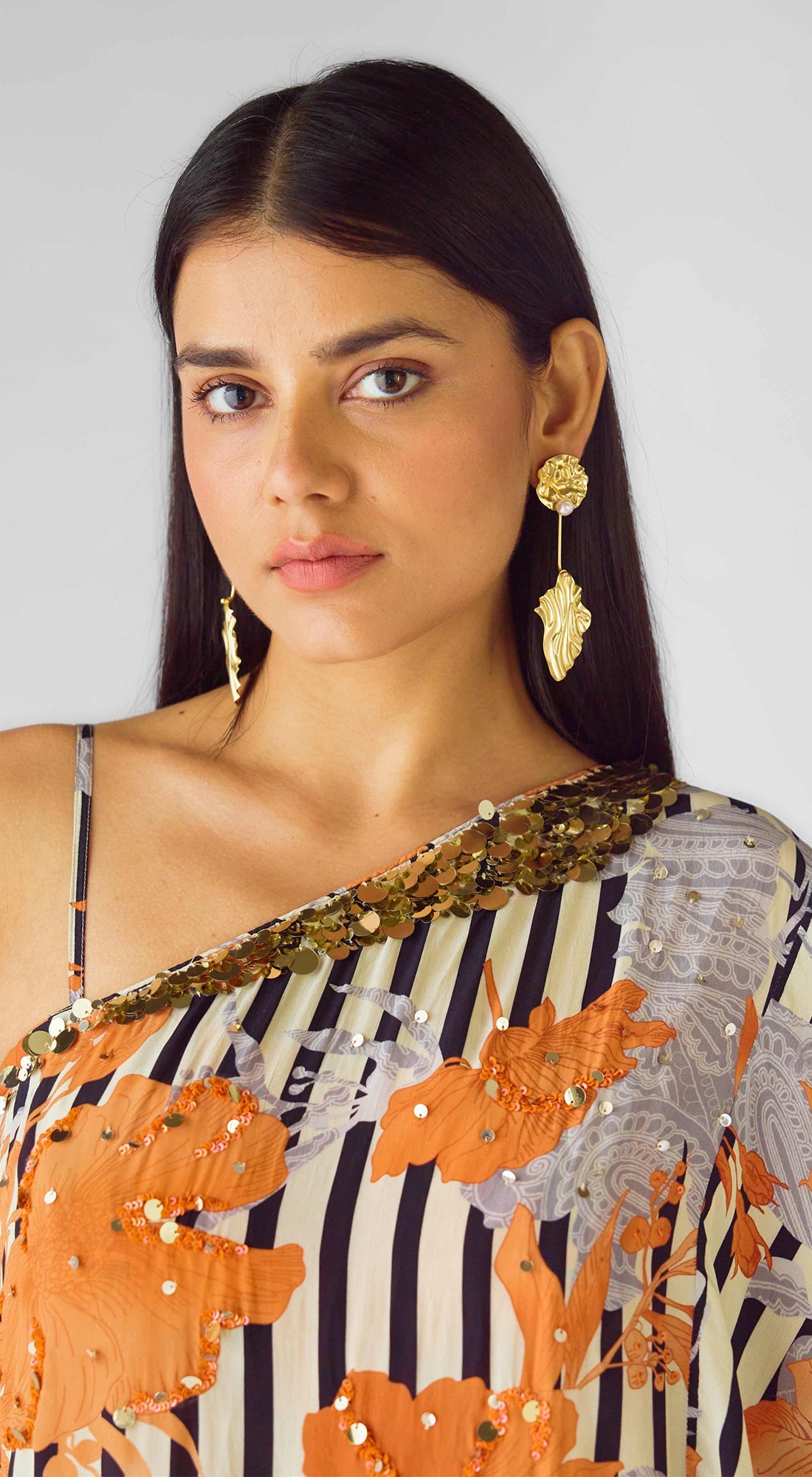 The Tangerine Blooms Cape Set