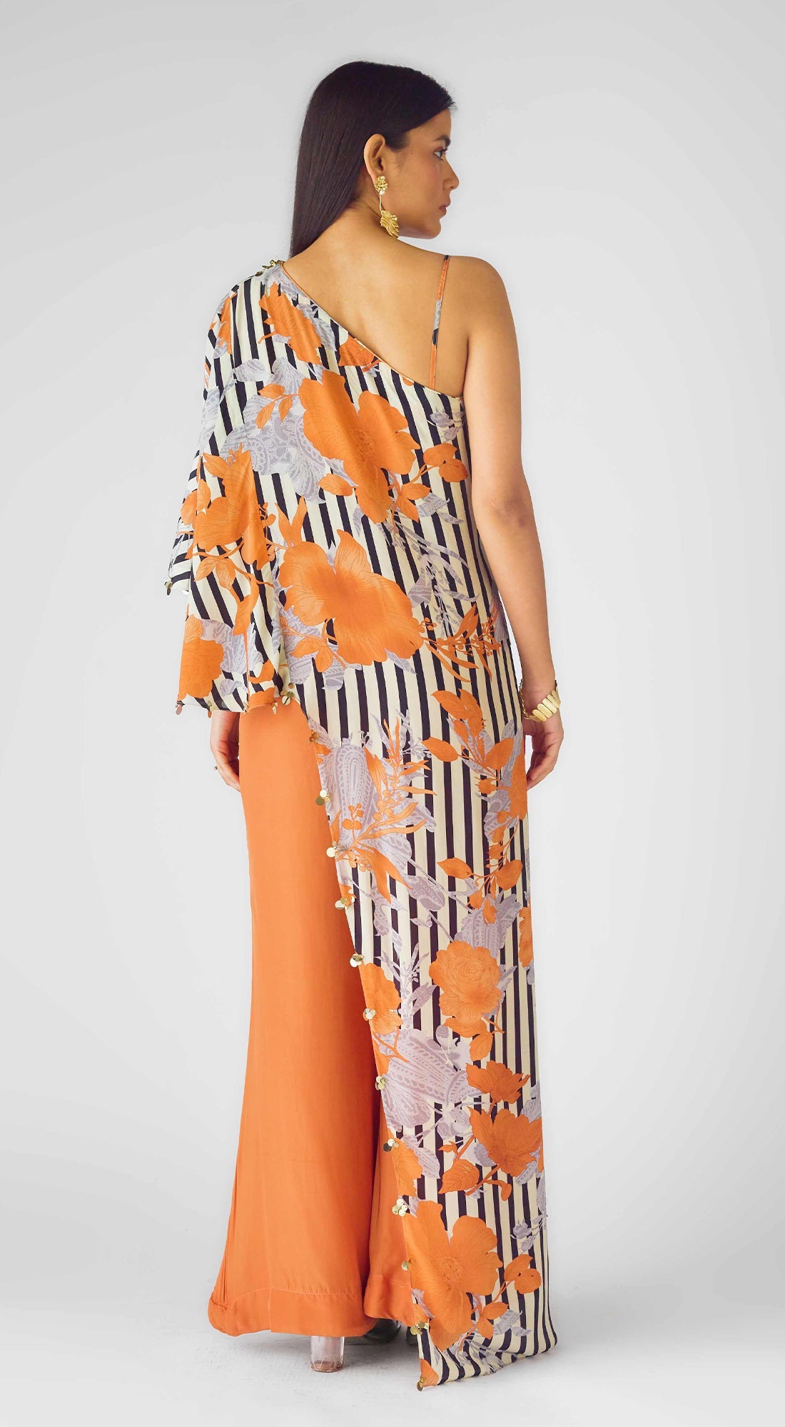 The Tangerine Blooms Cape Set