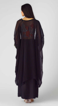 The Tangerine Mirage Sharara & Cape Set