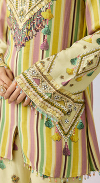 Multi Muslin Embellished Set