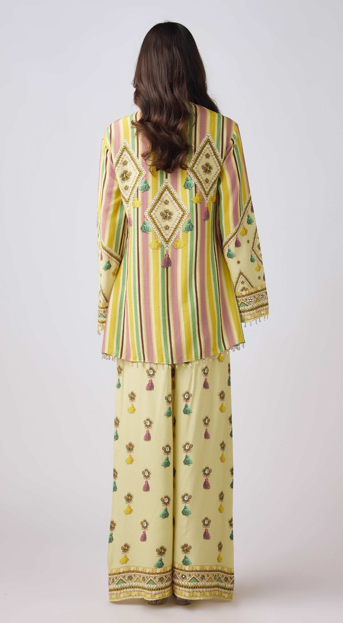 Multi Muslin Embellished Set