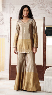 THE CHAMPAGNE DUSK SHARARA SET