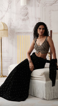 THE MIDNIGHT HORIZON SAREE