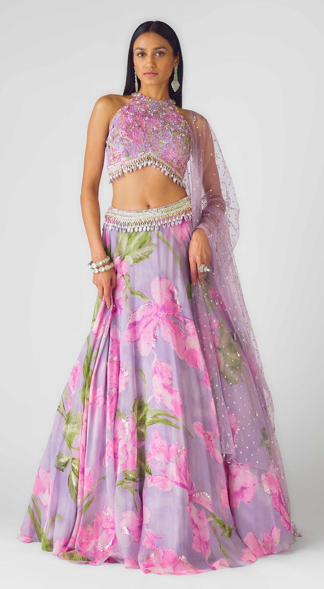 The Mystical Lilacs Lehenga