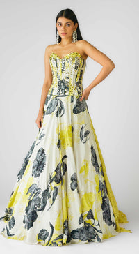 The Garden Of Eclipse Corset Lehenga