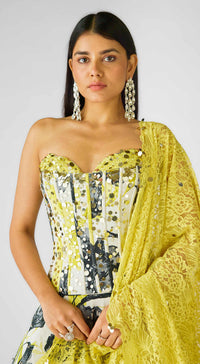 The Garden Of Eclipse Corset Lehenga