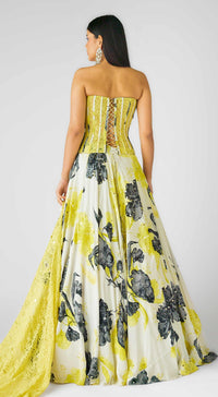 The Garden Of Eclipse Corset Lehenga