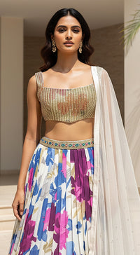 Ivory Lumina Garden Lehenga Set