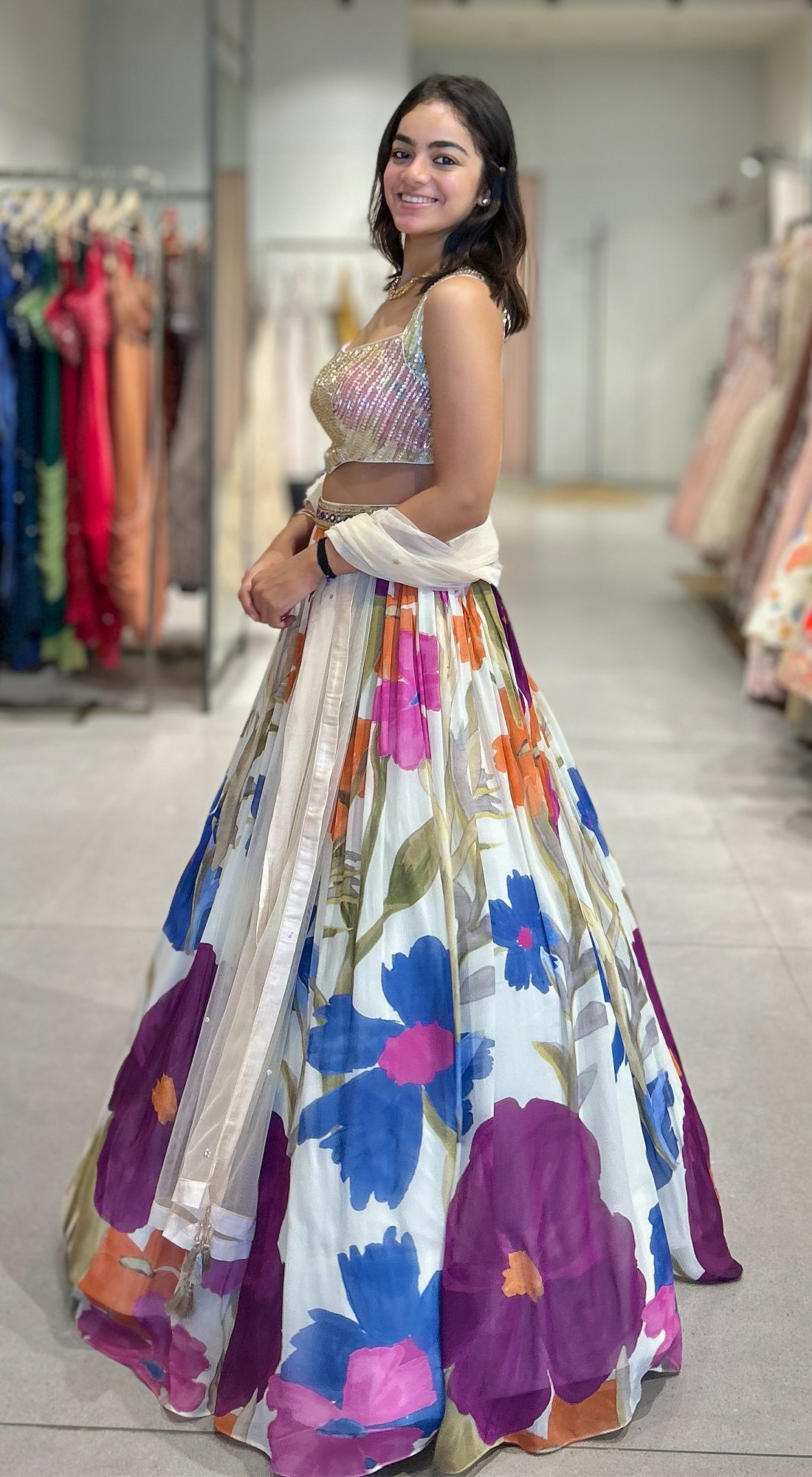 Ivory Lumina Garden Lehenga Set