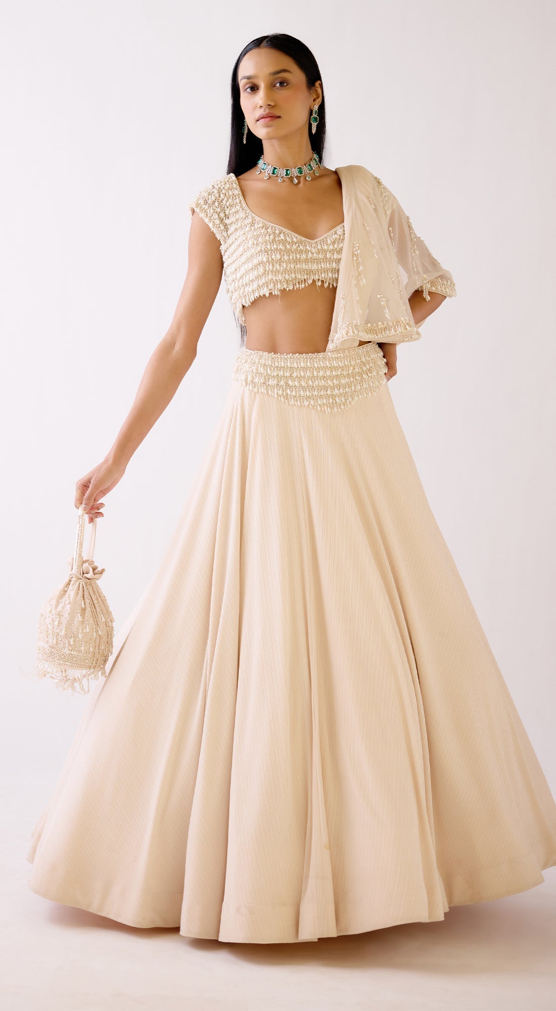 The Stardust Pearl Lehenga