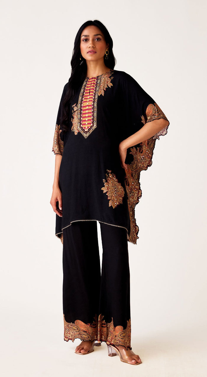 Black Muslin Co-ord Set