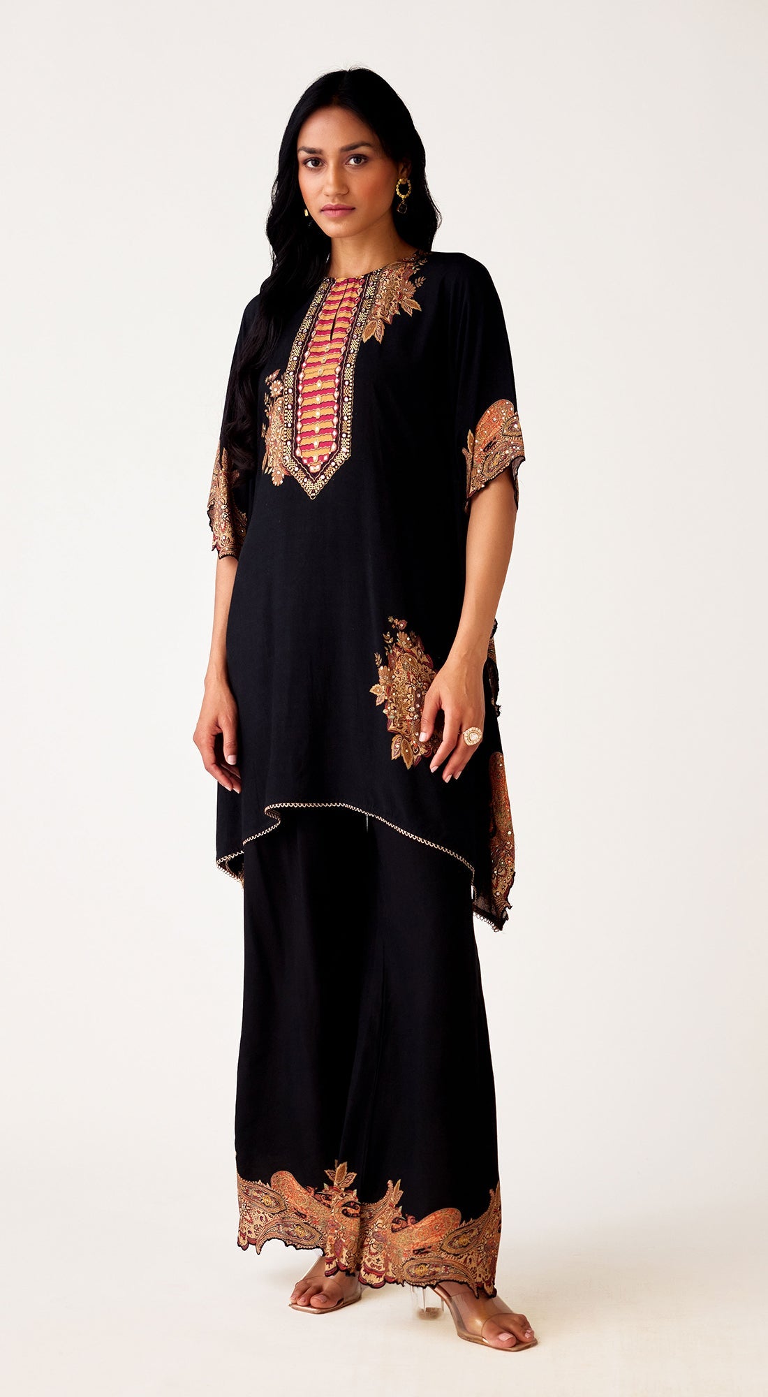 Black Muslin Co-ord Set