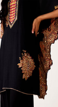 Black Muslin Co-ord Set
