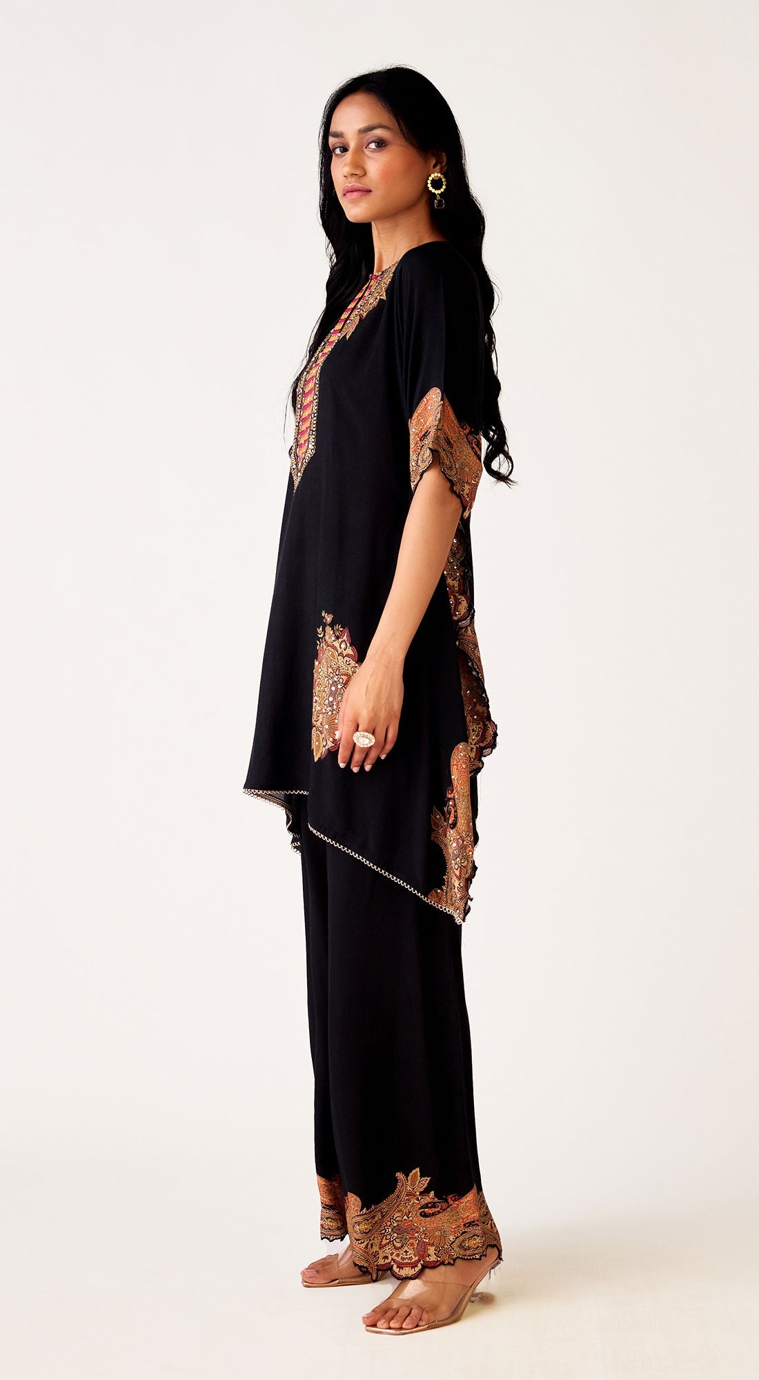 Black Muslin Co-ord Set