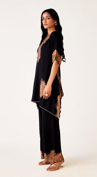 Black Muslin Co-ord Set