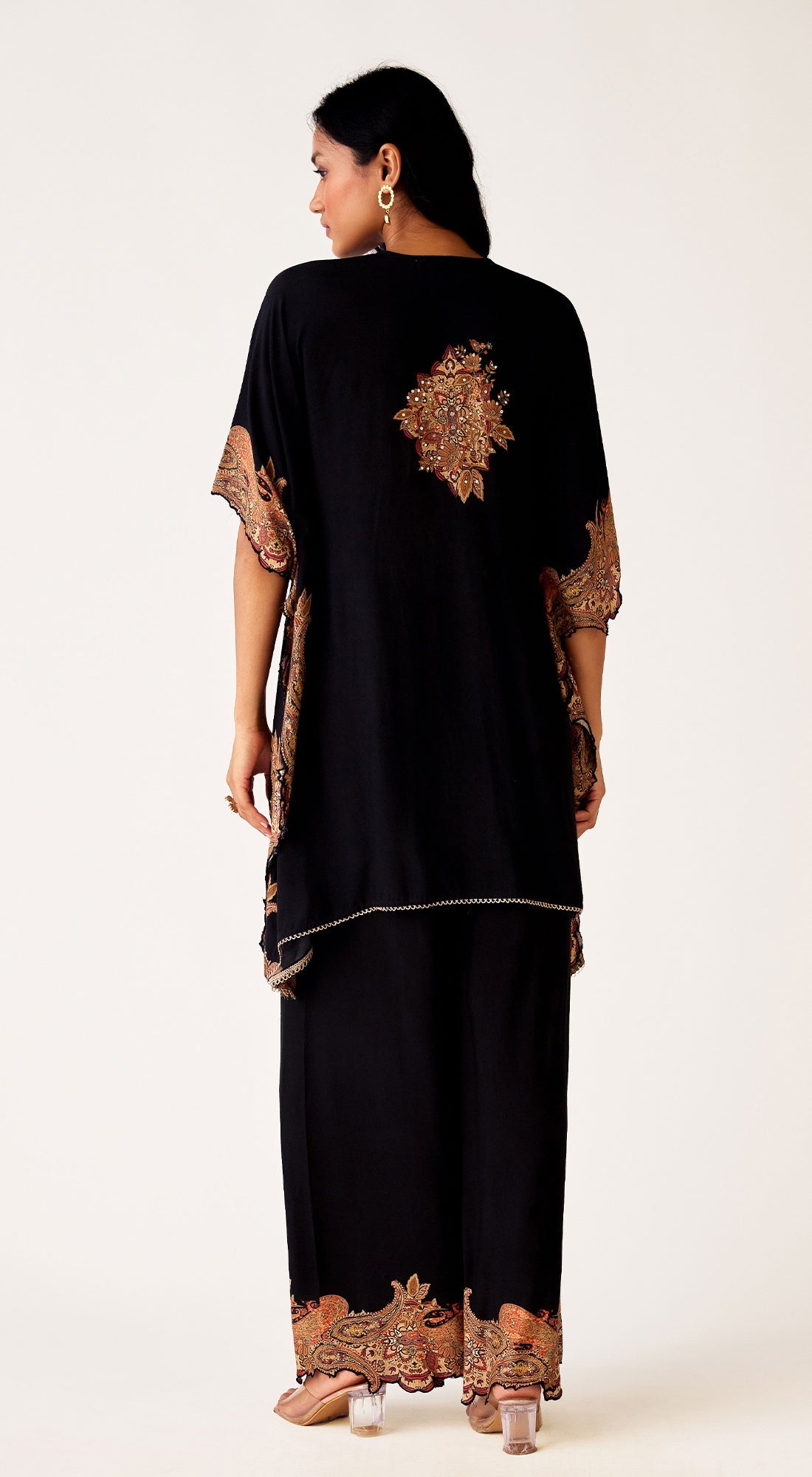 Black Muslin Co-ord Set