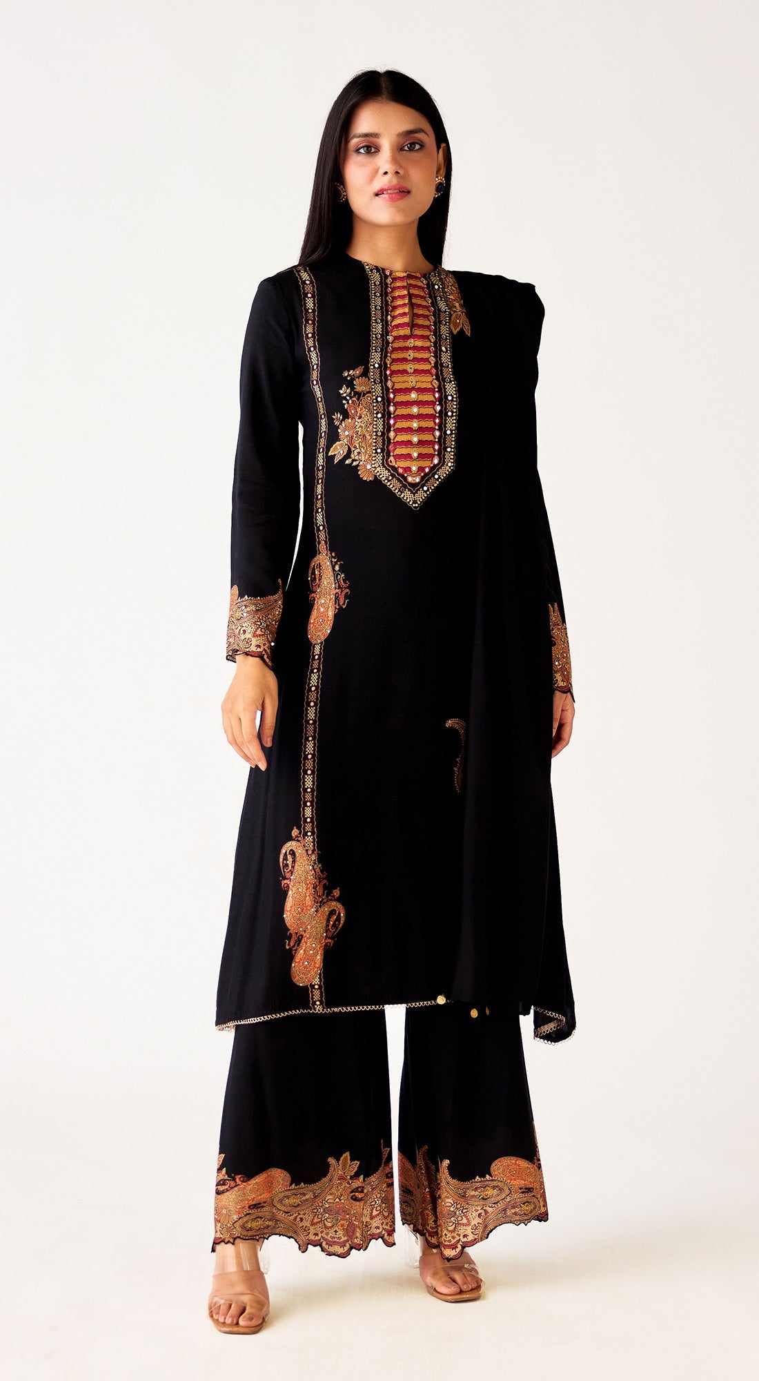 Black Muslin Suit Set