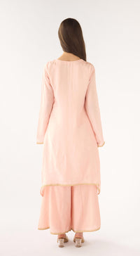 Peach Cotton Silk Suit Set