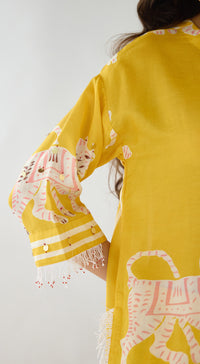 Yellow Tygra Myth Cotton Co-ord Set