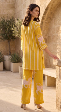 Yellow Tygra Myth Cotton Co-ord Set