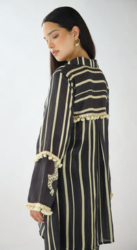 Black Stripes Abstract Co-ord Set