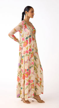 The Bloom Ivory Anarkali Set