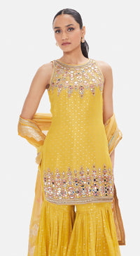 The Vintage Amber Sharara Set