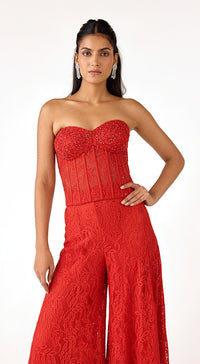 Black Chantilly Net Embroidered Sharara Set