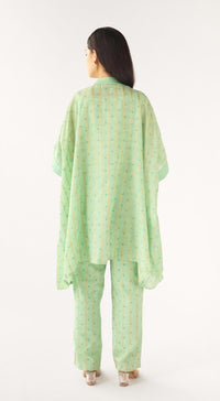 Aqua Cotton Jacquard Co-ord Set