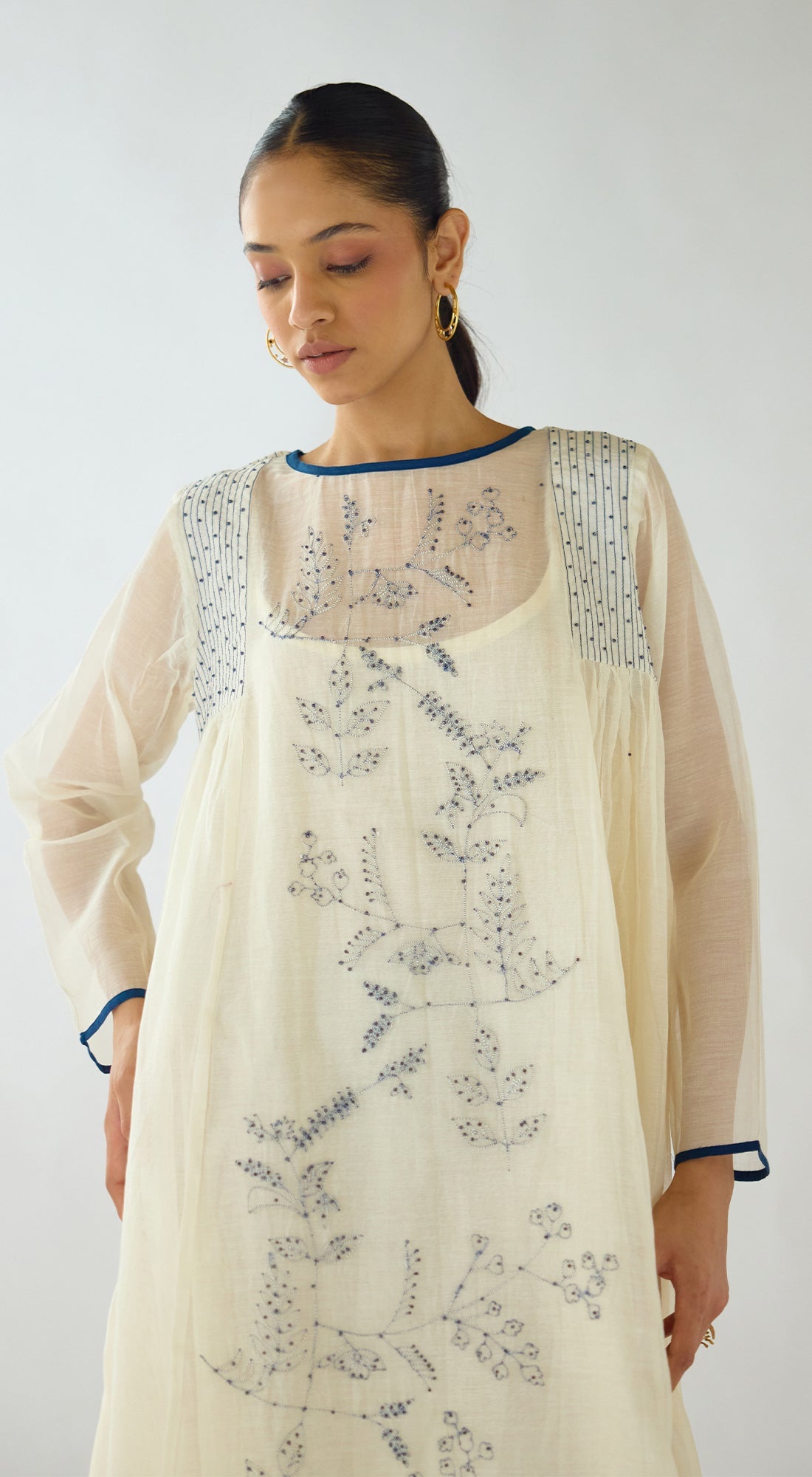 Ivory Echo Muslin Dress