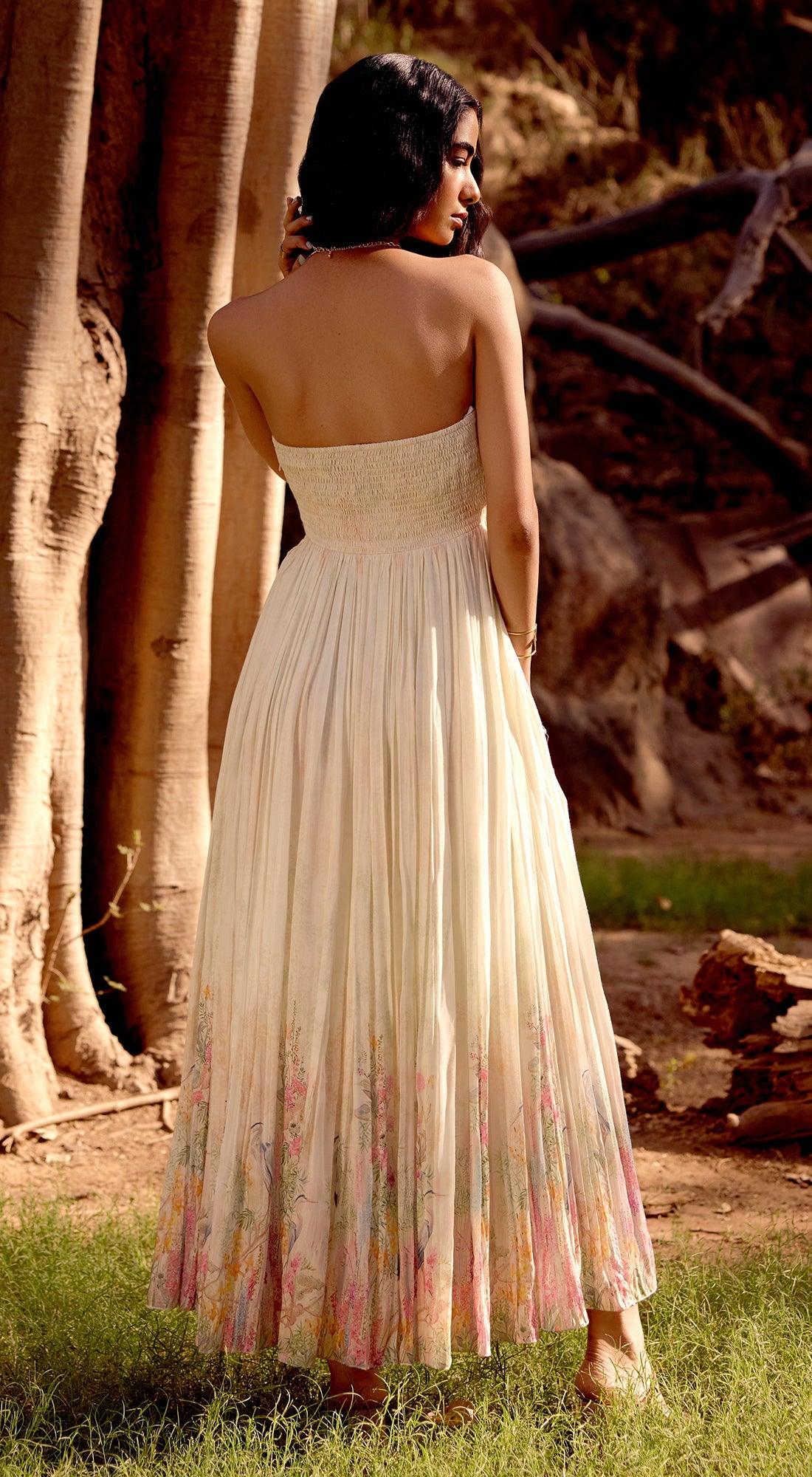 Ivory Aurora Summer Silk Dress