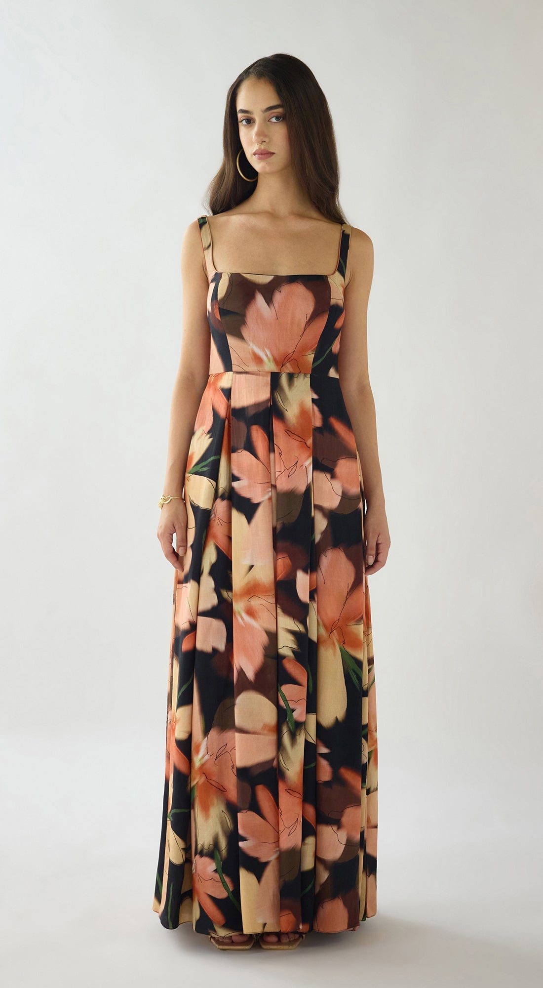 The Midnight Flora Muslin Dress