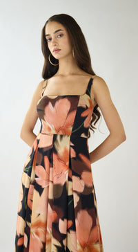 The Midnight Flora Muslin Dress